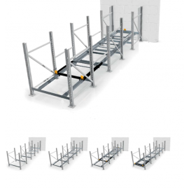 Stockage dynamique cart pushback LIFO