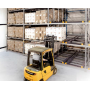 Stockage dynamique cart pushback utilisation avec chariot
