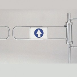 Guidage balisage magasin portillon battant