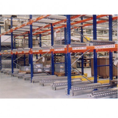 Stockage dynamique palettes LIFO (pushback)